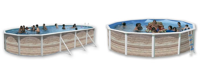 Piscine Toi Pinus, rifinitura decorativa effetto legno Piscine Toi Pinus