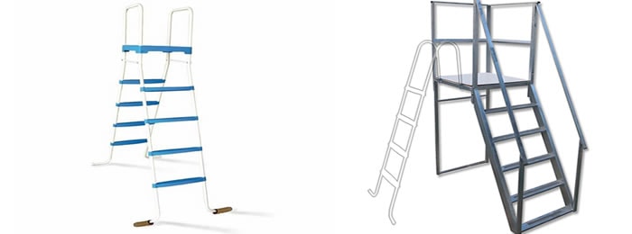 Confortevoli scalette per piscine Scalette per Piscine