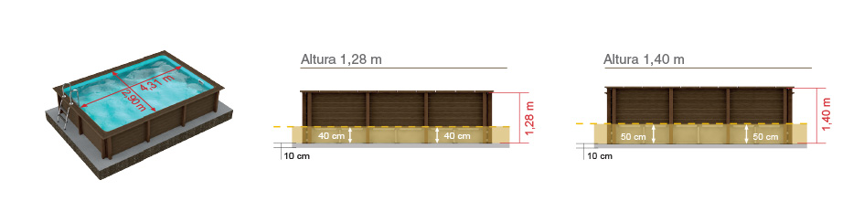 Piscina Naturalis Rettangolare 467x324 cm