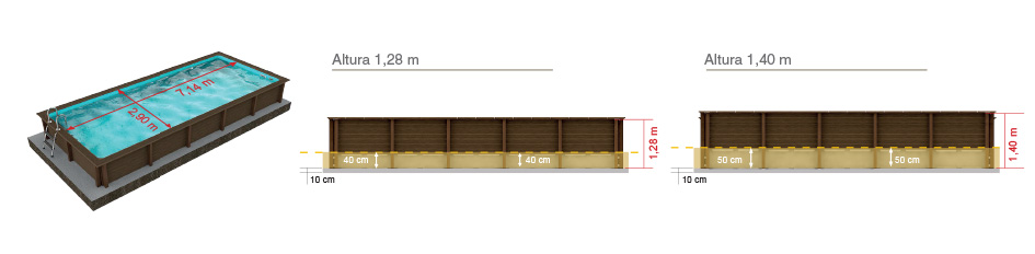 Piscina Naturalis Rettangolare 750x324 cm