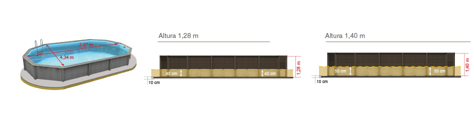 Piscina Naturalis Ovale 787x472 cm