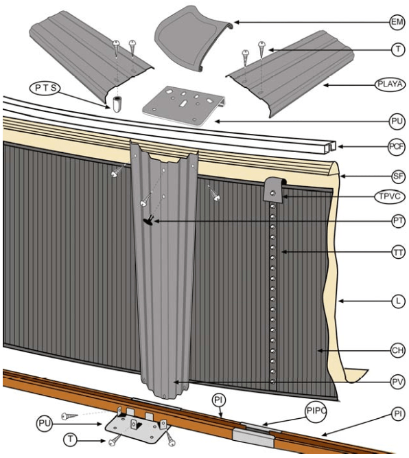 Pezzi di Ricambio Piscine Rotonde in Finto Vimini de 120 cm