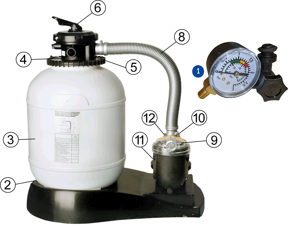 Pezzi di Ricambio Filtro a Sabbia Gre AR710