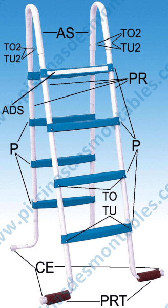 Pezzo di ricambio Scaletta 8 Gradini Toi 4870