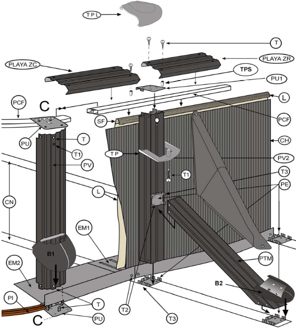 Pezzi di Ricambio Piscine Ovali in Finta Pietra con Pali da 132 cm