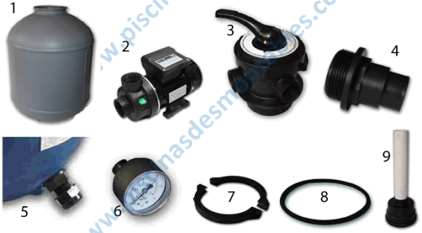 Pezzo di ricambio Filtro a Sabbia Toi 3,6 m3/h 4855